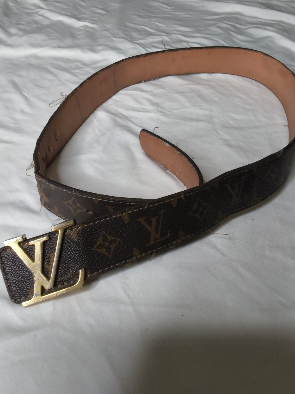 Louis Vuitton Men’s Monogram Brown Leather Belt with LV Buckle